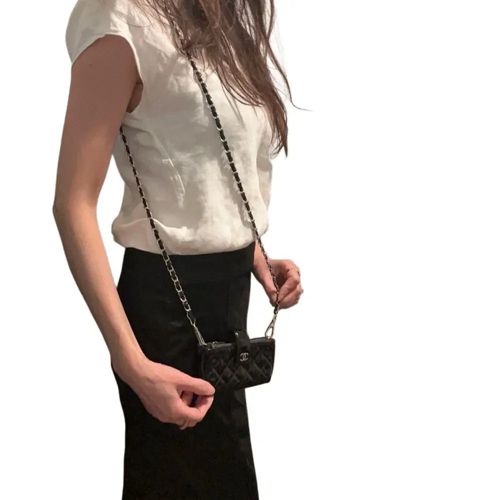 Chanel Black Quilted Pouch